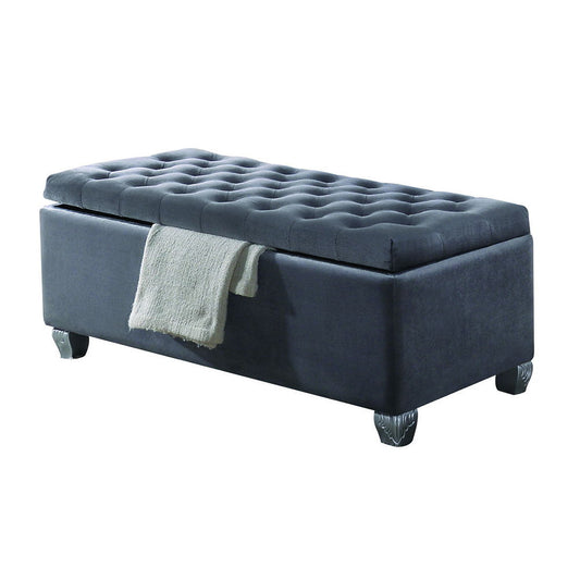 Rebekah - Bench With Storage - Gray Fabric