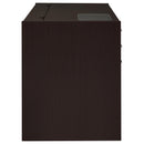 Coaster Furniture Halston 800702 47-inch 2-Drawer Office Desk with Cabinet - Cappuccino IMAGE 5