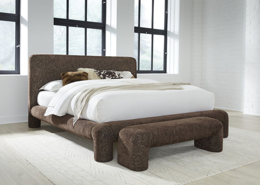 Mocoa - Fully Upholstered Bench - Mongoose Chenille