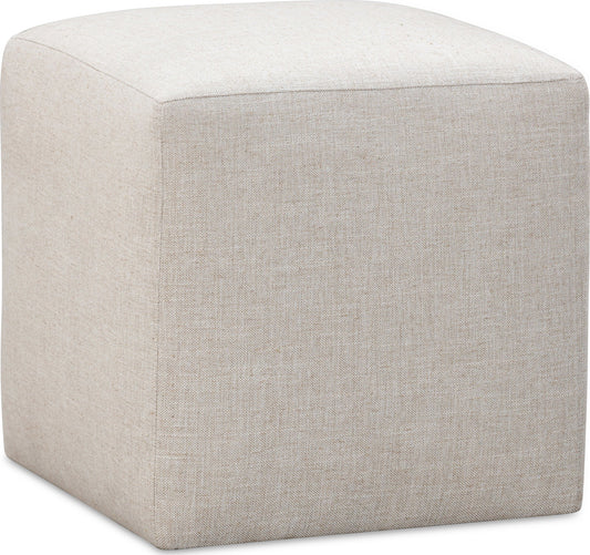 Liv - Fully Upholstered Dining Ottoman - Natural Linen