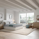 One - Queen Upholstered Platform Bed - Pearl