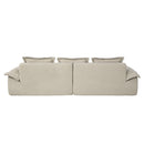 Jesse - Oversized Sofa With 6 Pillows - Beige Linen