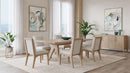 Sumire - Solid Wood Dining Chair (Set of 2) - Ginger And Natural Linen