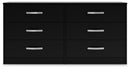 Finch - Six Drawer Dresser - Black