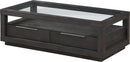 Oxford - Two Drawer Rectangular Coffee Table - Basalt Gray