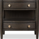 Rockport - Two Drawer One Shelf Oak Wood Nightstand - Yin