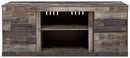 Derekson - LG TV Stand With Fireplace Option - Multi Gray
