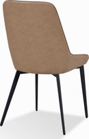 Lucia - Metal Leg Upholstered Synthetic Leather Dining Chair (Set of 2)