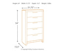 Derekson - Five Drawer Chest - Multi Gray