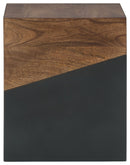 Trailbend - Accent Table - Brown / Gunmetal