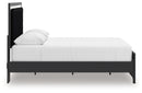 Zuraleus - 4 Pc. - Queen Upholstered Bed With Roll Slats, Dresser, Mirror And Nightstand - Black