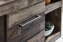 Derekson - LG TV Stand With Fireplace Option - Multi Gray