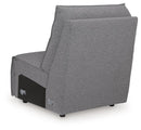 Modmax II - 8-Piece Power Reclining Sectional With LAF Press Back Power Chaise And Console - Salt And Pepper