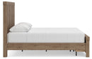 Oliandon - 3 Pc. - Queen Panel Storage Bed, Dresser And Mirror - Light Brown