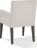 Oakland Brunette - Modesto Upholstered Arm Chair (Set of 2) - Abalone Linen And French Roast