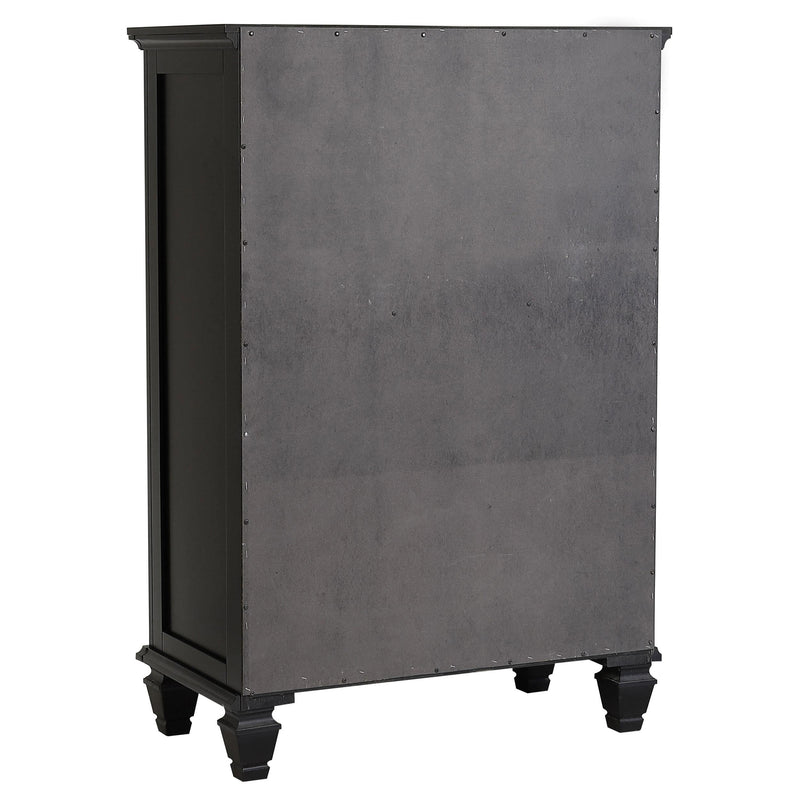 Coaster Furniture Sandy Beach 201325 5-Drawer Bedroom Chest - Black IMAGE 5