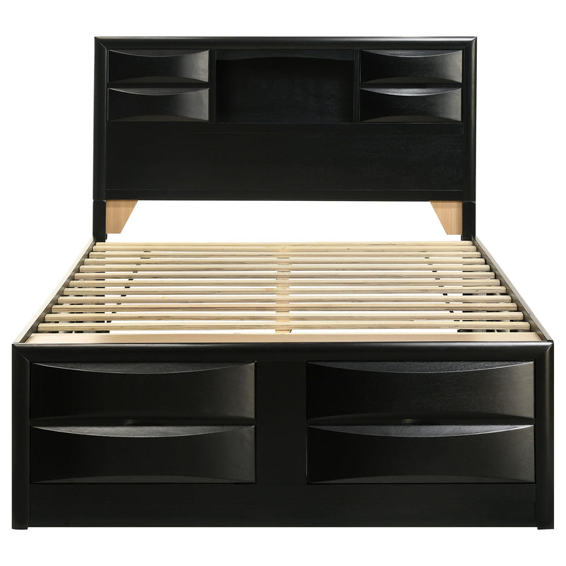 Coaster Furniture Briana 202701Q Wood Queen Storage Bookcase Bed - Black IMAGE 3