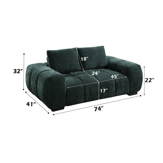 Ferrand - Loveseat - Green Linen