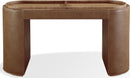 Yeal - Leather Upholstered Storage Table With Wooden Top