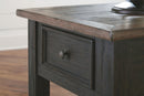 Tyler Creek - Rectangular End Table - Grayish Brown / Black