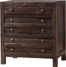 Townsend - Three Drawer Solid Wood Nightstand - Java