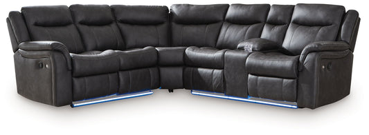 Sultan Meadow - 2-Piece Reclining Sectional - Carbon