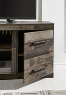 Derekson - LG TV Stand With Fireplace Option - Multi Gray