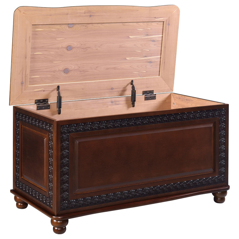 Coaster Furniture Finlay 900012 Cedar Chest - Dark Tobacco IMAGE 2