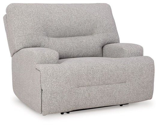 Acklen Place - 2 Pc. - 3-Piece Power Reclining Sectional Sofa With Raf Chaise, Wide Seat Power Recliner - Pewter