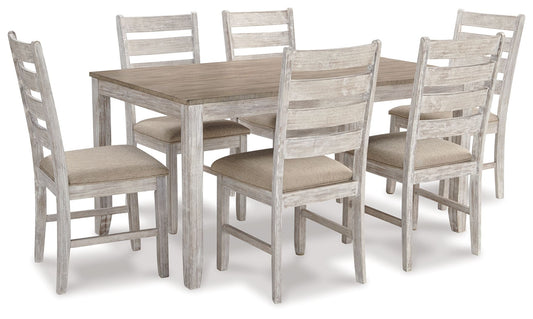 Skempton - Dining Room Table Set (Set of 7) - White