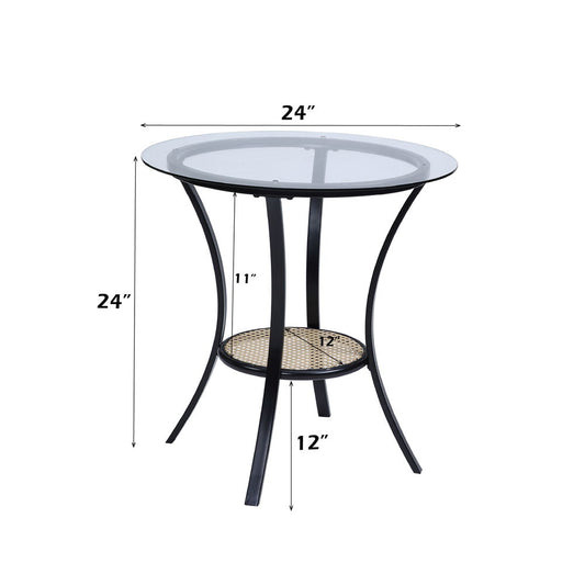 Colson - 3 Pieces Table & Chairs Set - Black