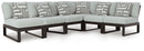 Beachloft - 6-Piece Outdoor Sectional - Black / Gray