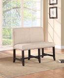 Yosemite - Solid Wood Dining Settee - Beige / Cafe