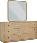 Penny - Beveled Glass Wall Or Dresser Mirror - Buff Cream