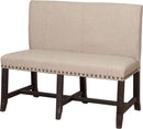 Yosemite - Solid Wood Dining Settee - Beige / Cafe
