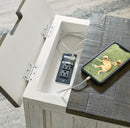 Havalance - Chair Side End Table - White / Gray