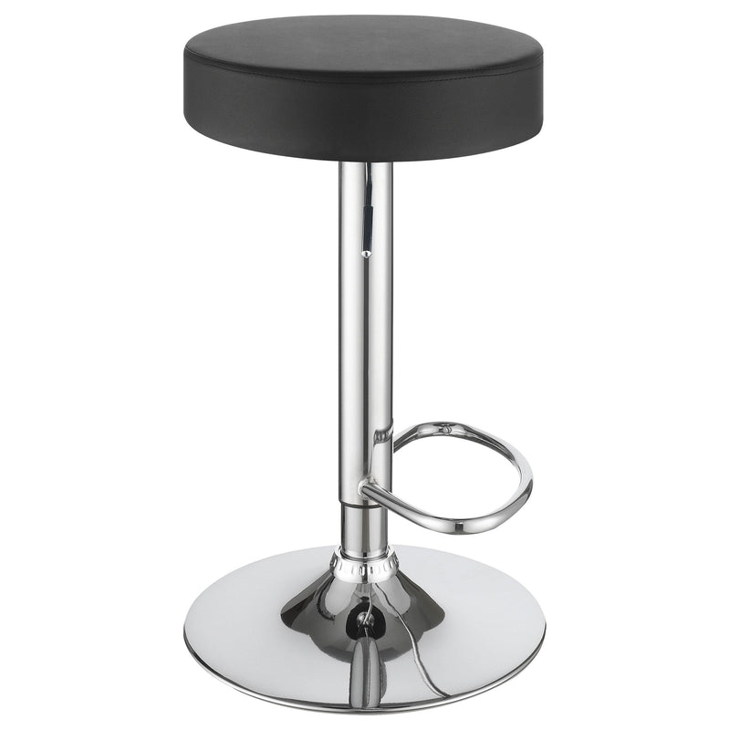 Coaster Furniture Ramses 102558 29" Adjustable Bar Stool - Chrome and Black IMAGE 5