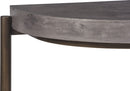 Lyon - Semi Circular Concrete And Metal Console Table
