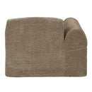 Almano - Modular Left Facing Arm Chair - Light Brown Chenille