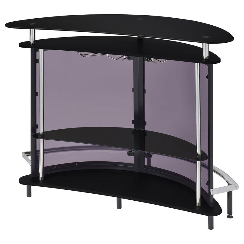 Coaster Furniture Amarillo 101065 Freestanding Glass Top Home Bar Wine Cabinet - Black IMAGE 7
