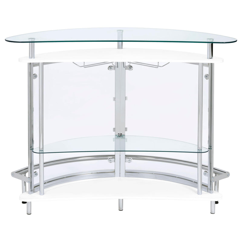 Coaster Furniture Amarillo 101066 Freestanding Glass Top Home Bar Wine Cabinet - White IMAGE 6