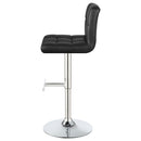  Coaster Furniture Lenny 102554 Upholstered Adjustable Bar Stool - Black (Set of 2) IMAGE 5