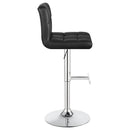  Coaster Furniture Lenny 102554 Upholstered Adjustable Bar Stool - Black (Set of 2) IMAGE 7