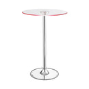 Coaster Furniture Round Pub Height Dining Table with Glass Top and Pedestal Base 122400 IMAGE 2