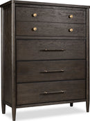 Rockport - Five Drawer Oak Wood Chest - Yin