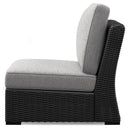 Beachcroft - 5-Piece Outdoor Sectional - Black / Light Gray