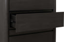 Xolani - Five Drawer Acacia Wood Chest With Jewelry Tray - Jaguar
