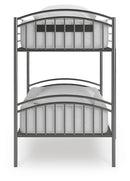 Lanceburg - 3 Pc. - Twin Over Twin Bunk Bed And 2 Mattresses - Gray