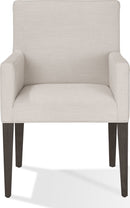 Oakland Brunette - Modesto Upholstered Arm Chair (Set of 2) - Abalone Linen And French Roast