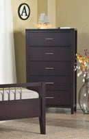 Nevis - Five Drawer Chest - Espresso (2024)